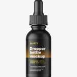 Matt bottle with dropper mockup