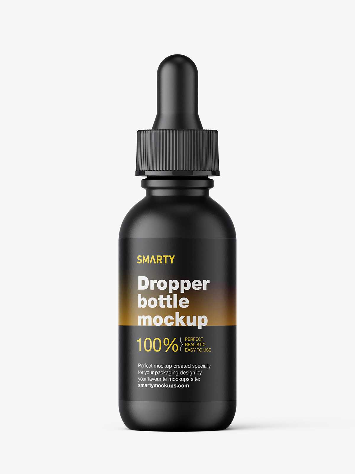 Matt bottle with dropper mockup