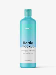 Matt bottle with flip top cap mockup