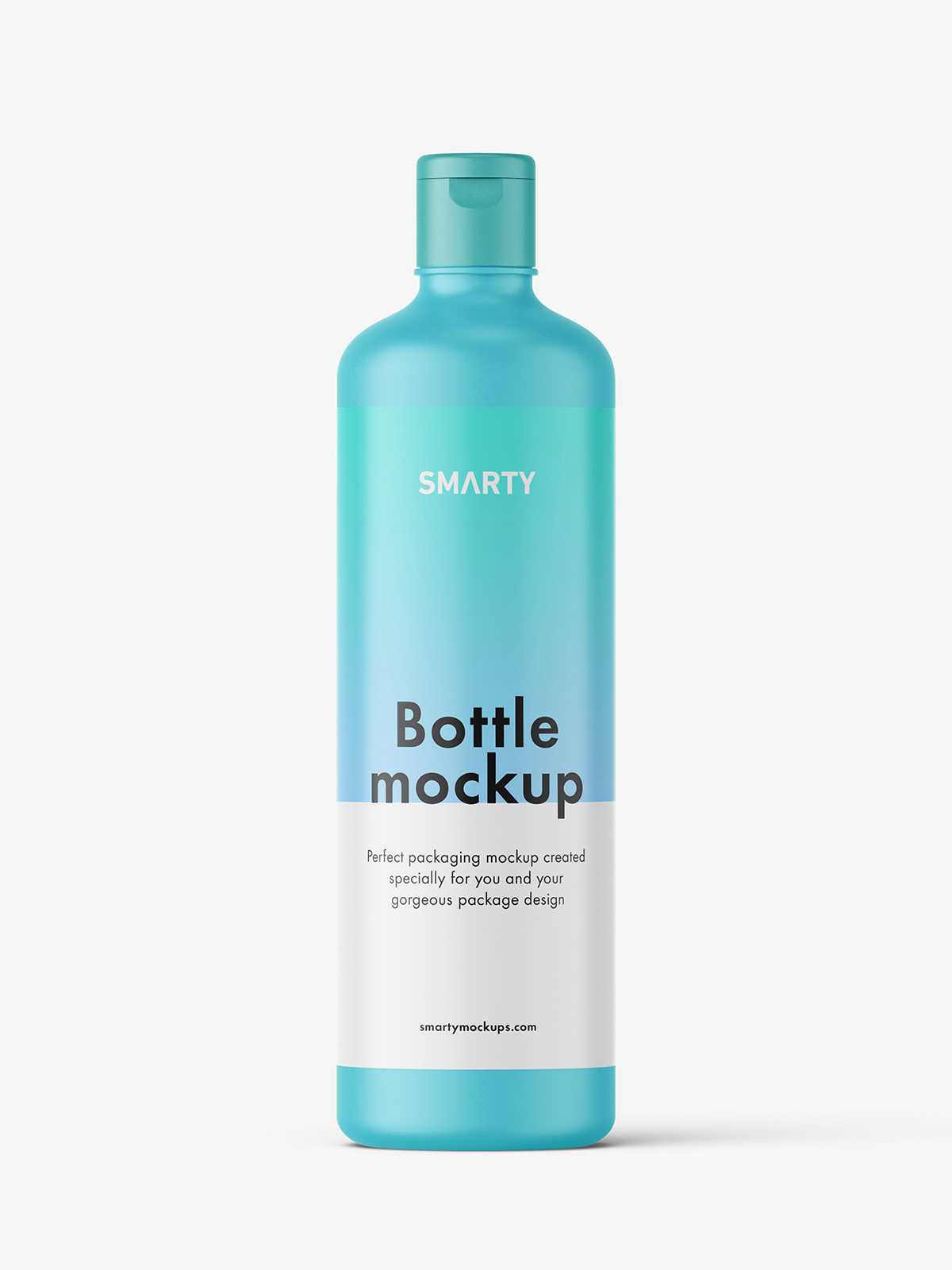 Matt bottle with flip top cap mockup