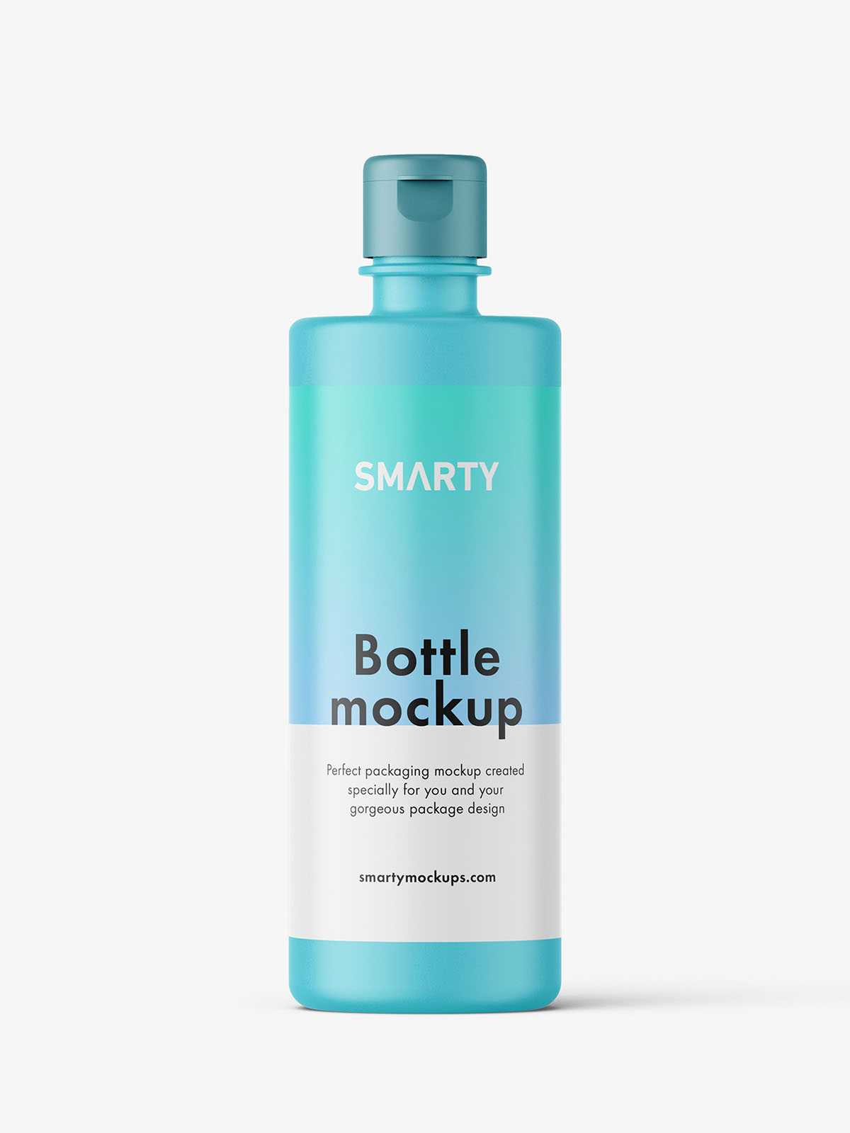 Matt bottle with flip top lid mockup
