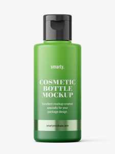 Matt bottle with flip top mockup / 100 ml