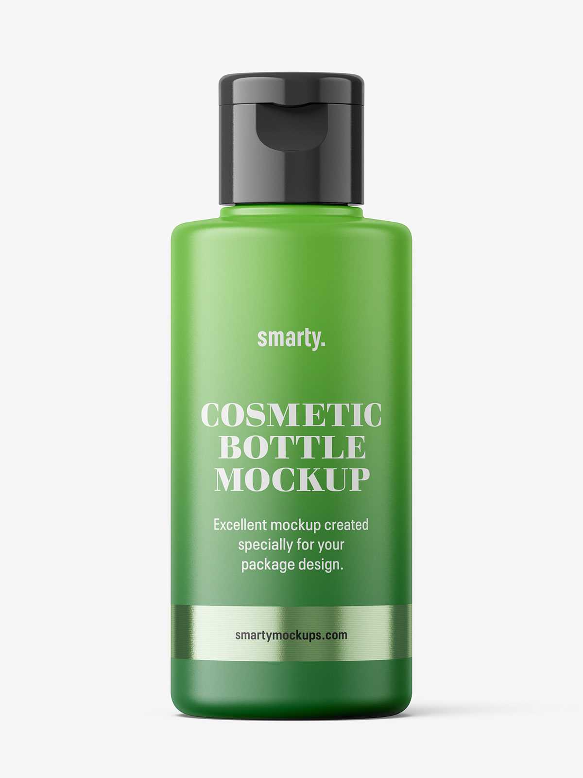 Matt bottle with flip top mockup / 100 ml