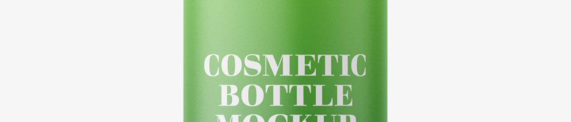 Matt bottle with flip top mockup / 100 ml