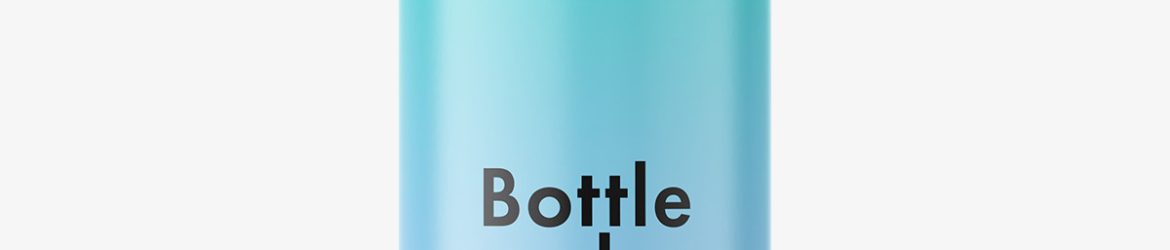 Matt bottle with metallic screwcap mockup