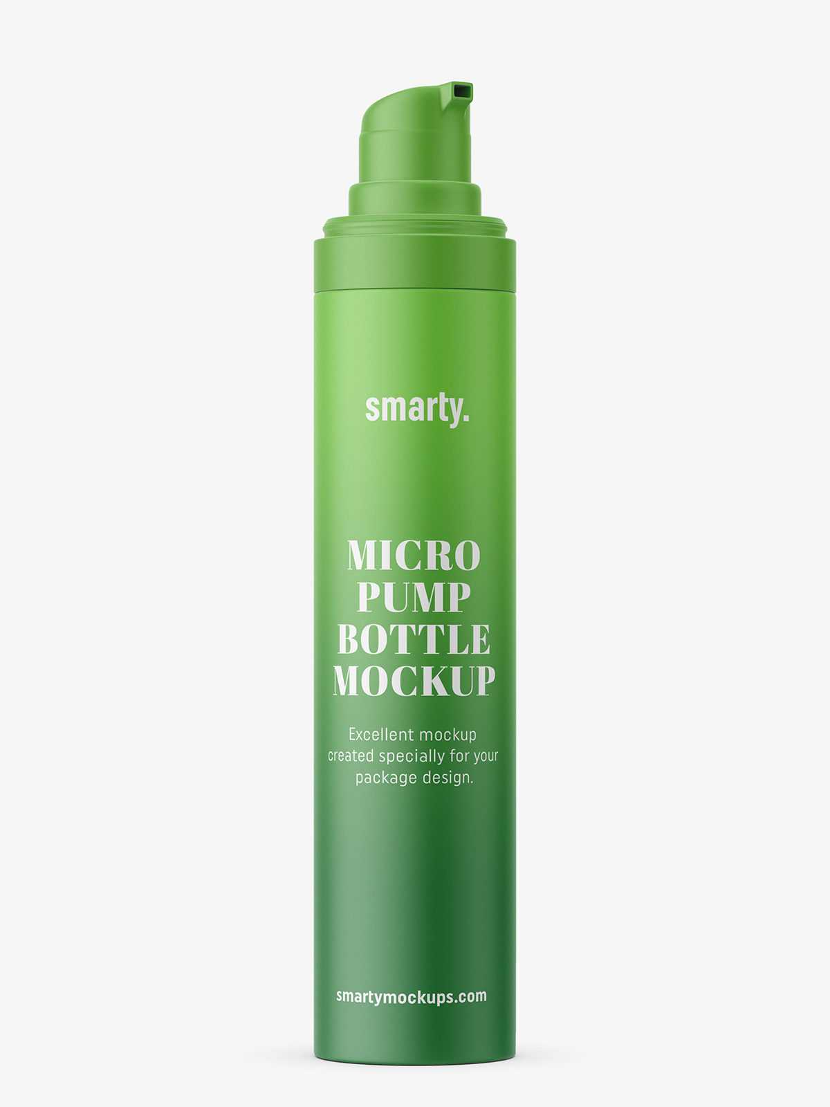 Matt bottle with micro pump