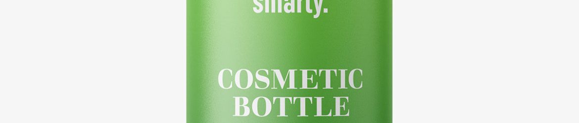 Matt bottle with narrowing neck mockup