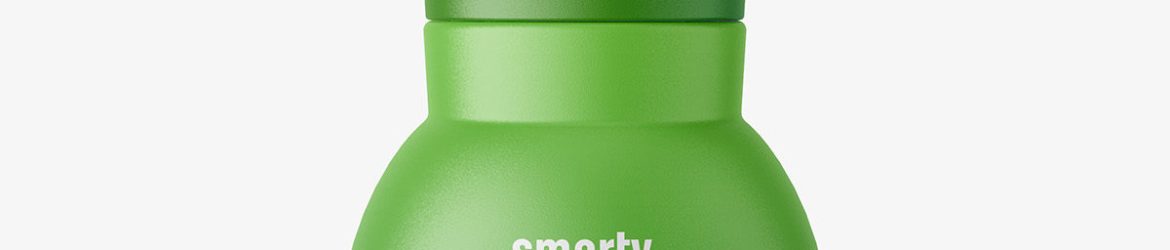 Matt bottle with narrowing neck mockup