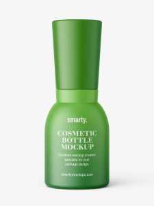 Matt bottle with narrowing neck mockup