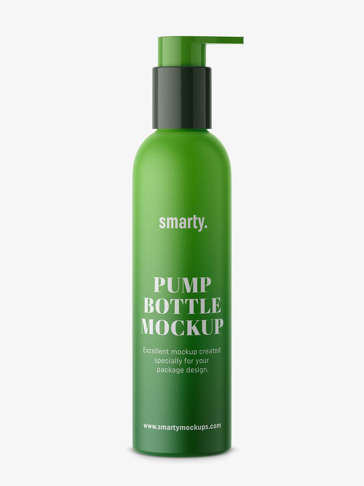 Matt bottle with pump mockup