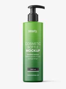 Matt bottle with pump mockup / 200 ml