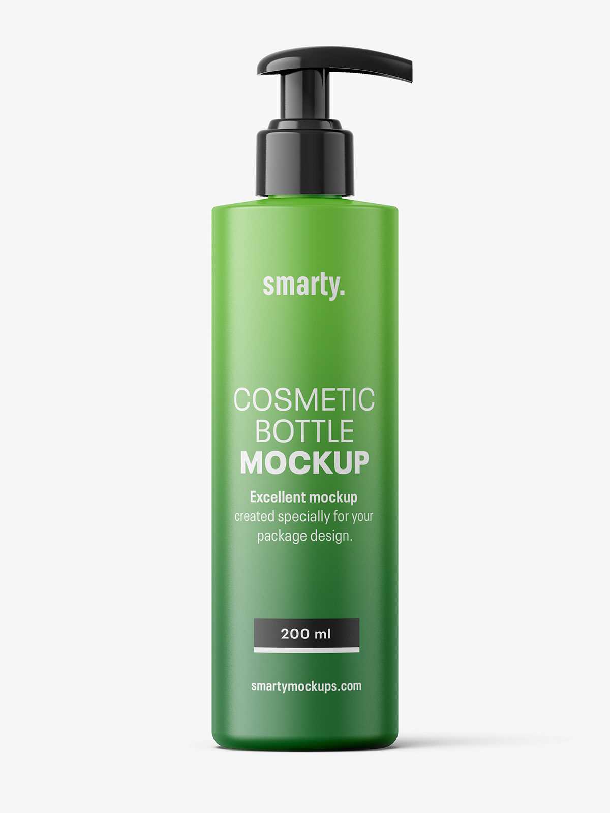 Matt bottle with pump mockup / 200 ml