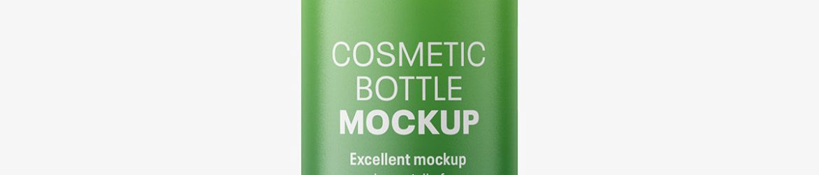 Matt bottle with pump mockup / 250 ml