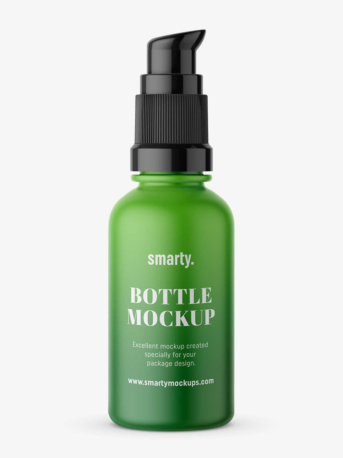 Matt bottle with pump mockup