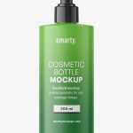 Matt bottle with pump mockup / 300 ml