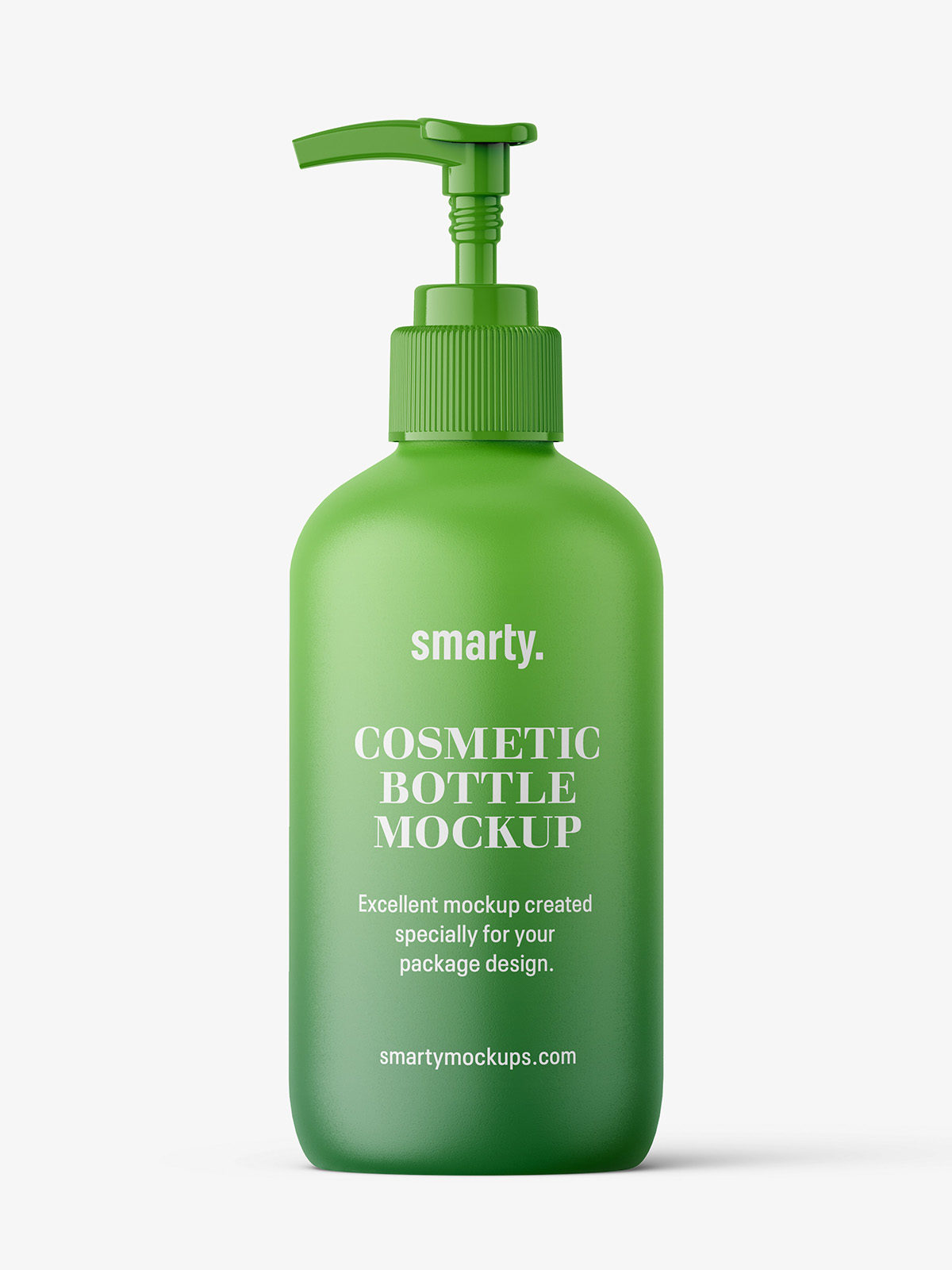 Matt bottle with pump mockup