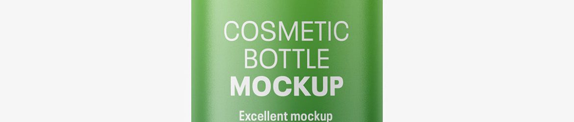 Matt bottle with pump mockup / 500 ml