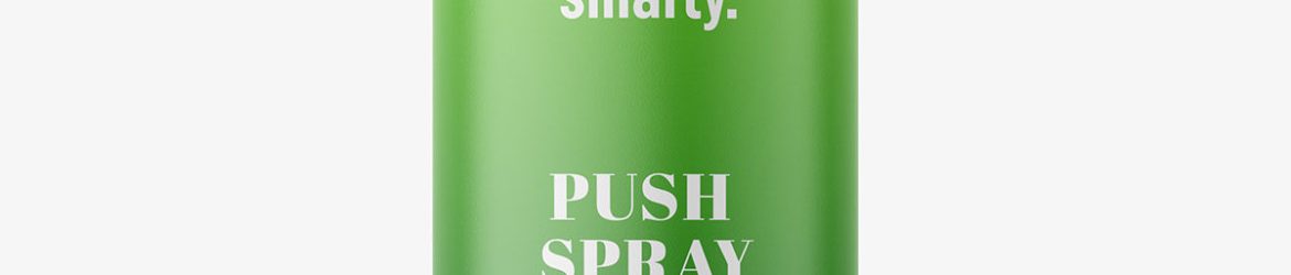Matt bottle with push spray mockup