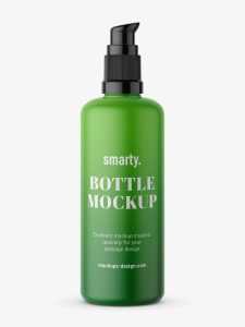 Matt bottle with push spray mockup