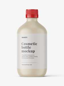 Matt bottle with screw cap mockup
