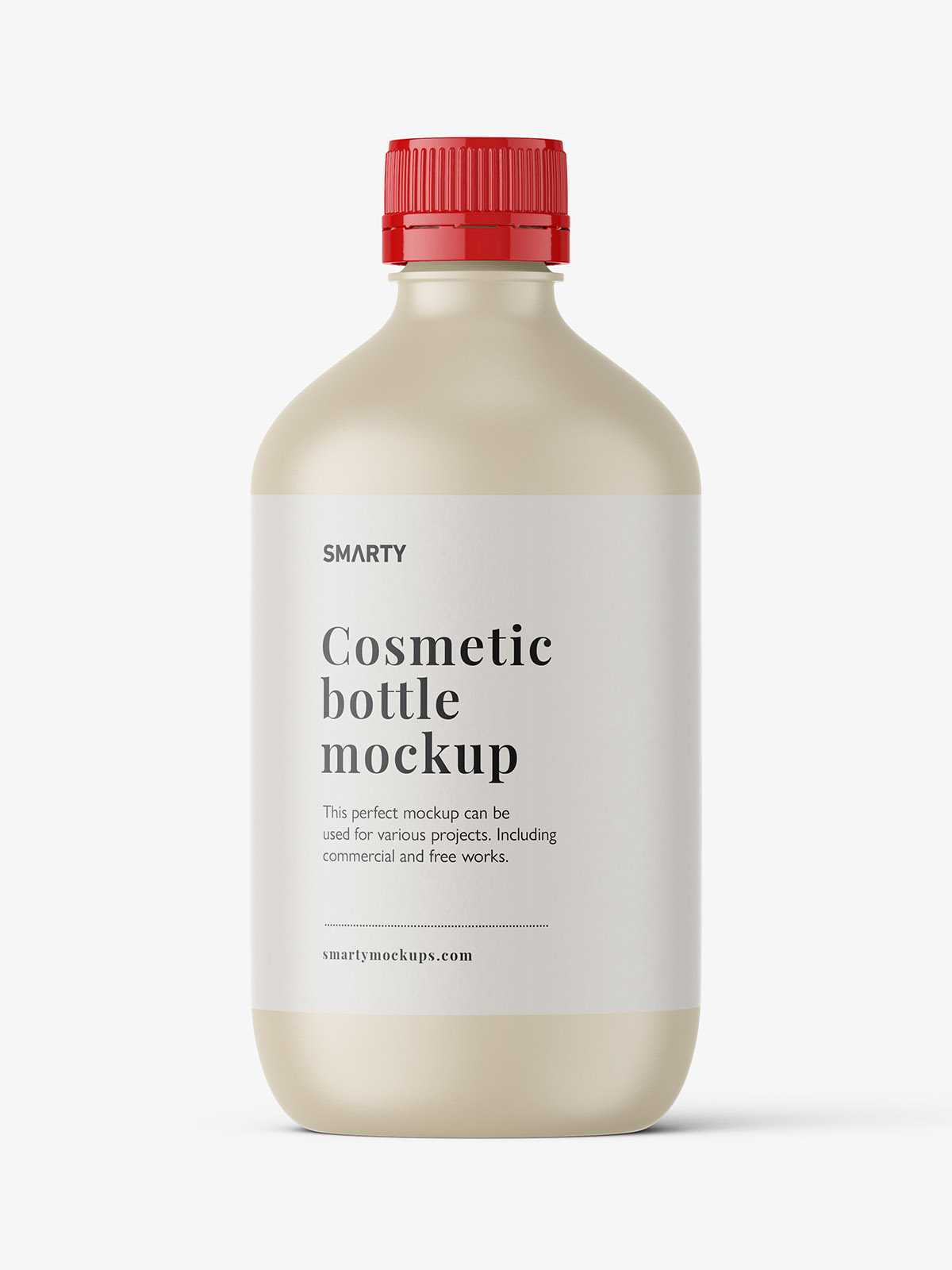 Matt bottle with screw cap mockup