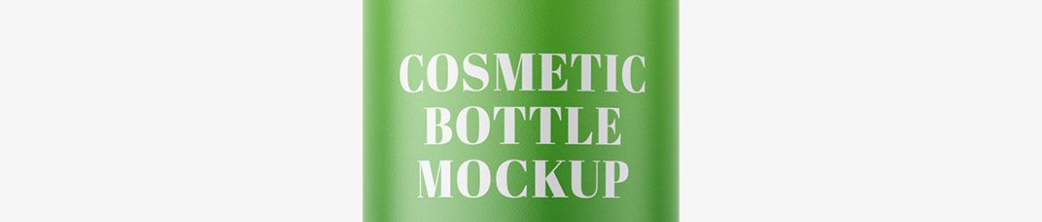 Matt bottle with semi transparent cap