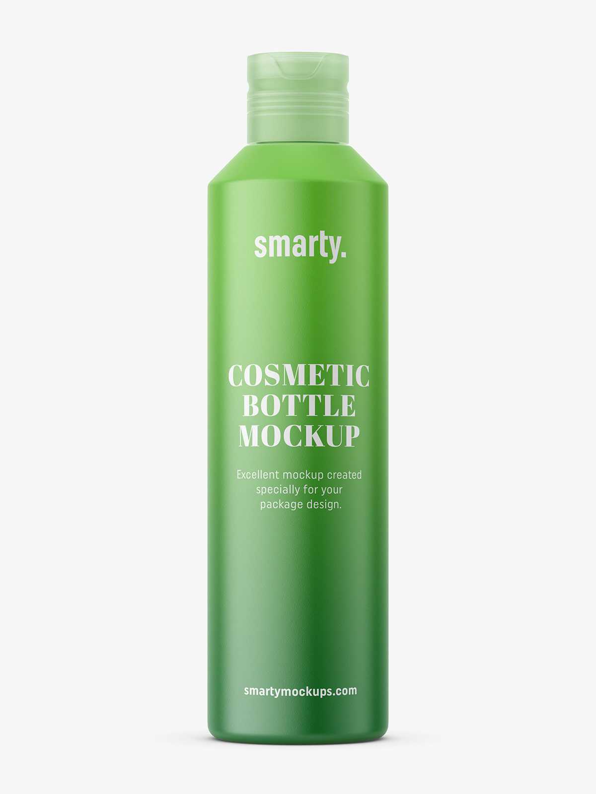 Matt bottle with semi transparent cap