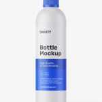 Matt bottle with tampered lid mockup