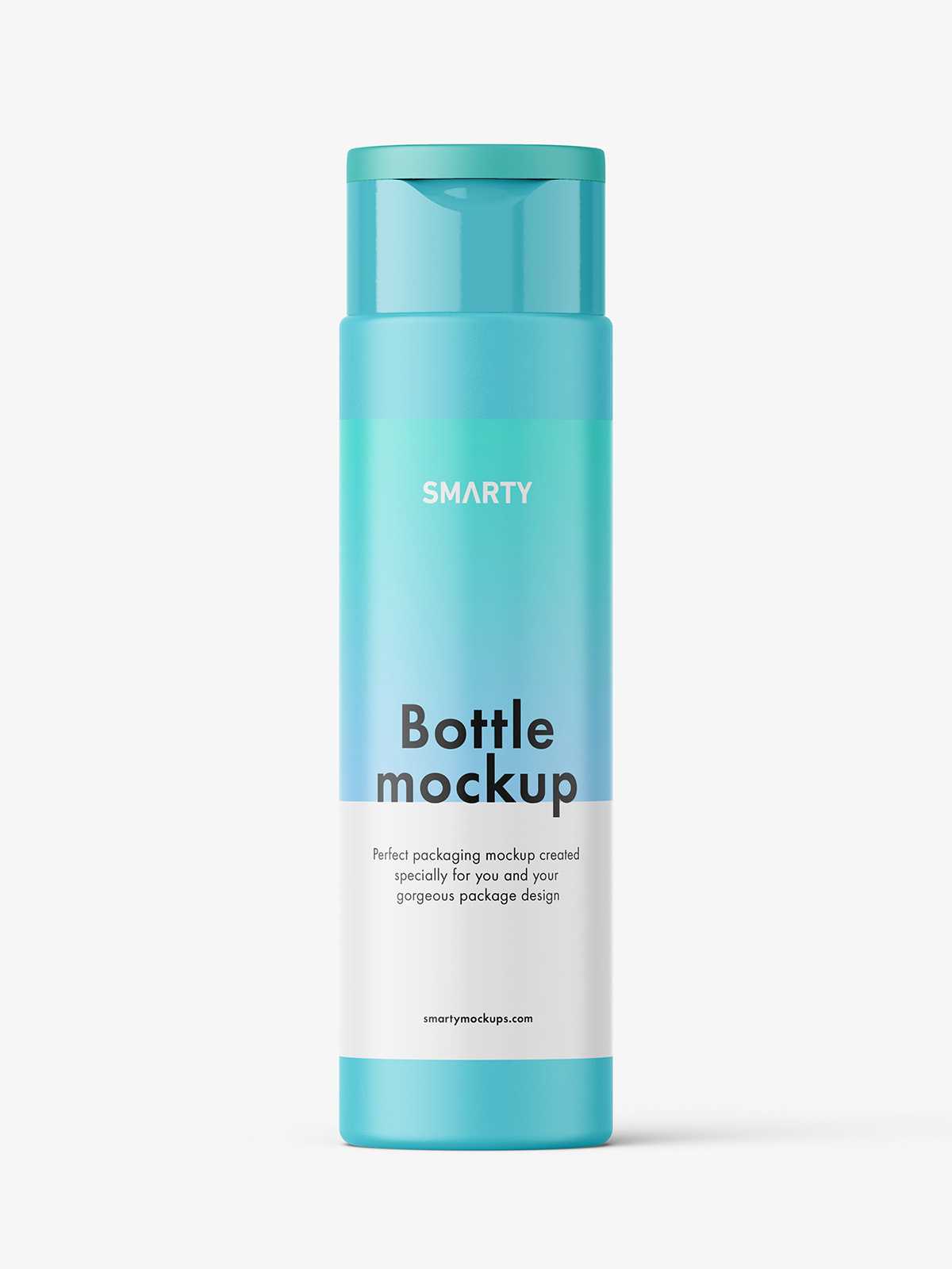 Matt bottle with wide flip top cap mockup