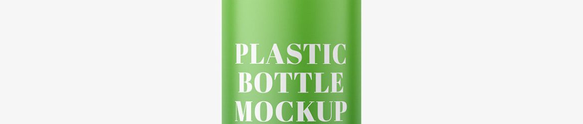 Matt bottle with wooden cap mockup