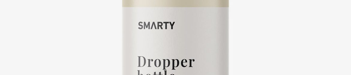 Matt button dropper bottle mockup