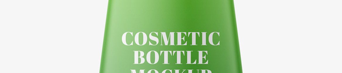 Matt cosmetic bottle mockup