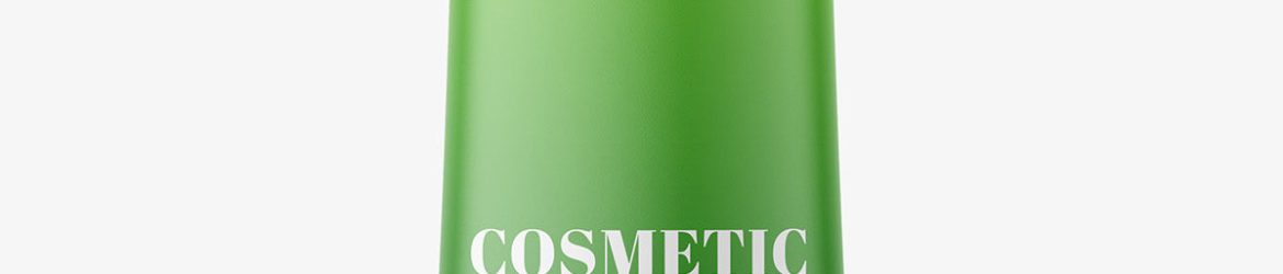 Matt cosmetic bottle mockup