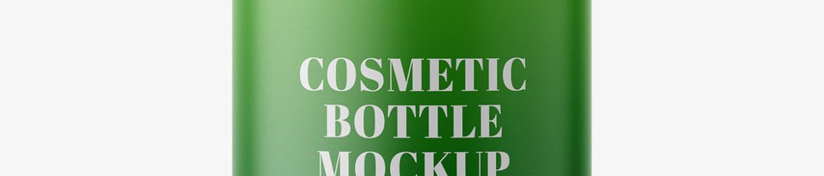 Matt cosmetic bottle mockup