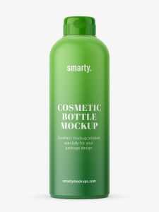 Matt cosmetic bottle mockup