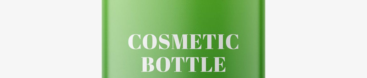 Matt cosmetic bottle mockup