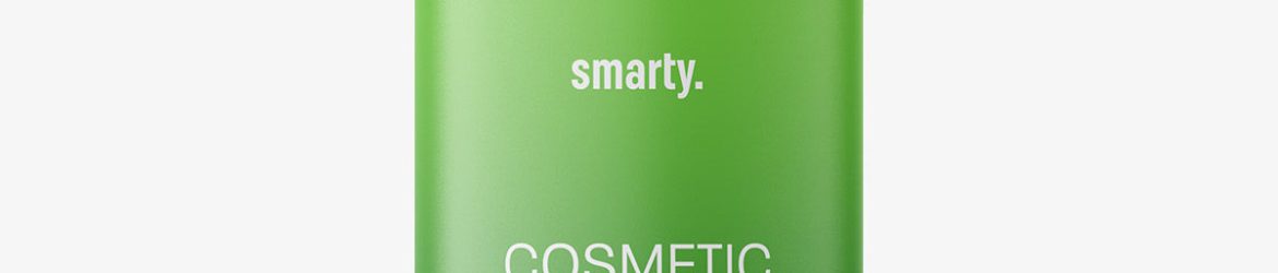 Matt cosmetic bottle with pump mockup