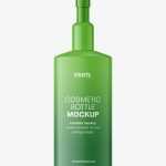 Matt cosmetic bottle with pump mockup