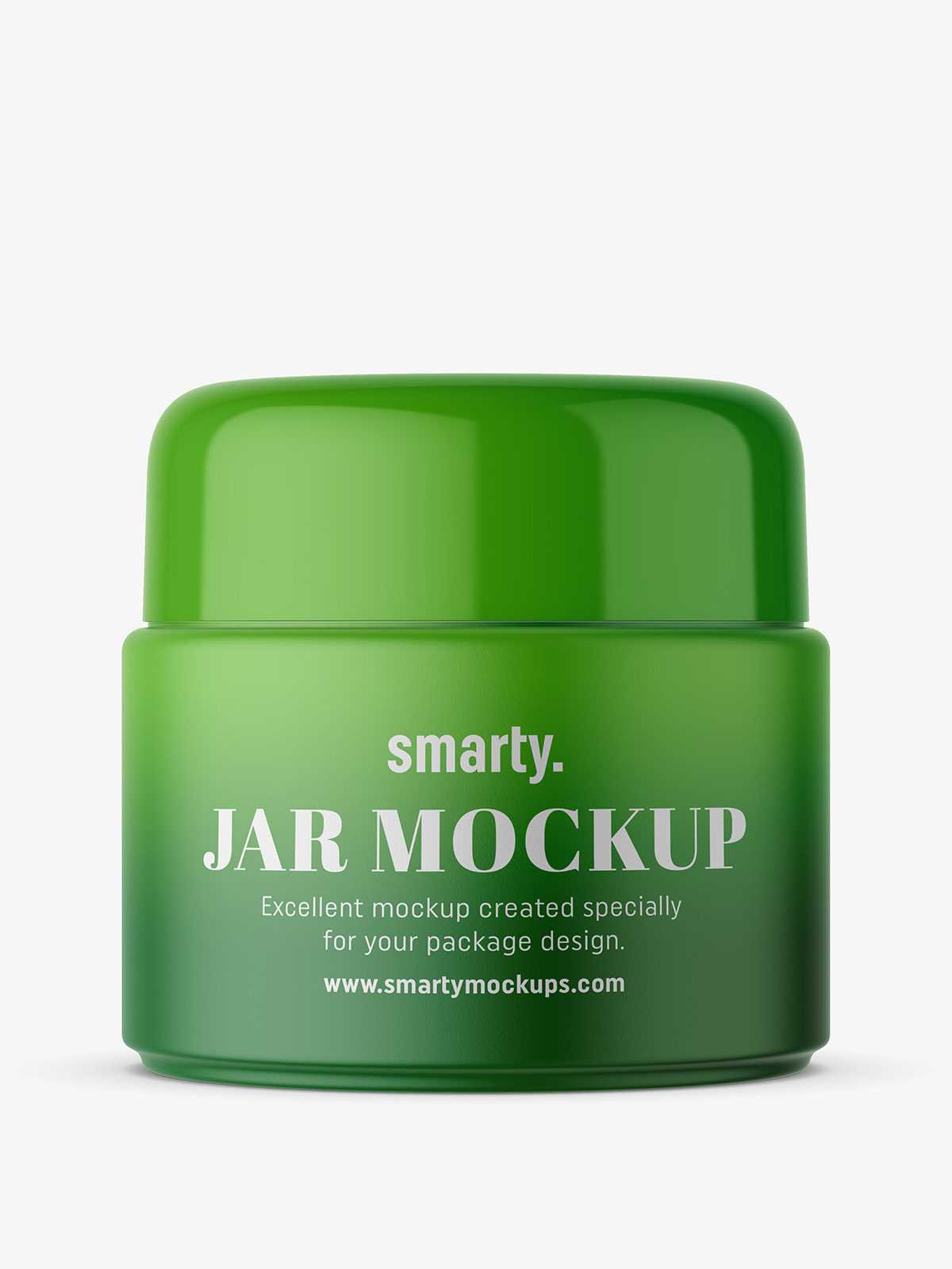 Matt cosmetic jar mockup