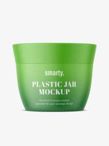 Matt cosmetic jar mockup