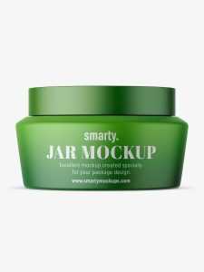 Matt cosmetic jar mockup