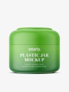 Matt cosmetic jar mockup