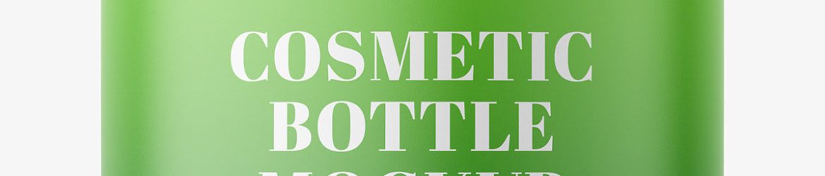 Matt cosmetic jar with glossy cap mockup
