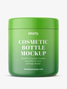 Matt cosmetic jar with glossy cap mockup
