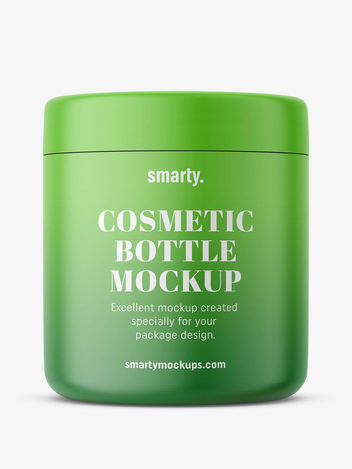 Matt cosmetic jar with glossy cap mockup