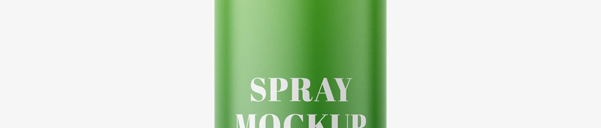 Matt cosmetic spray mockup