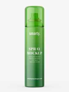 Matt cosmetic spray mockup