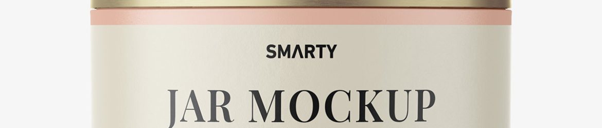 Matt cream jar mockup
