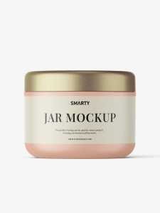 Matt cream jar mockup