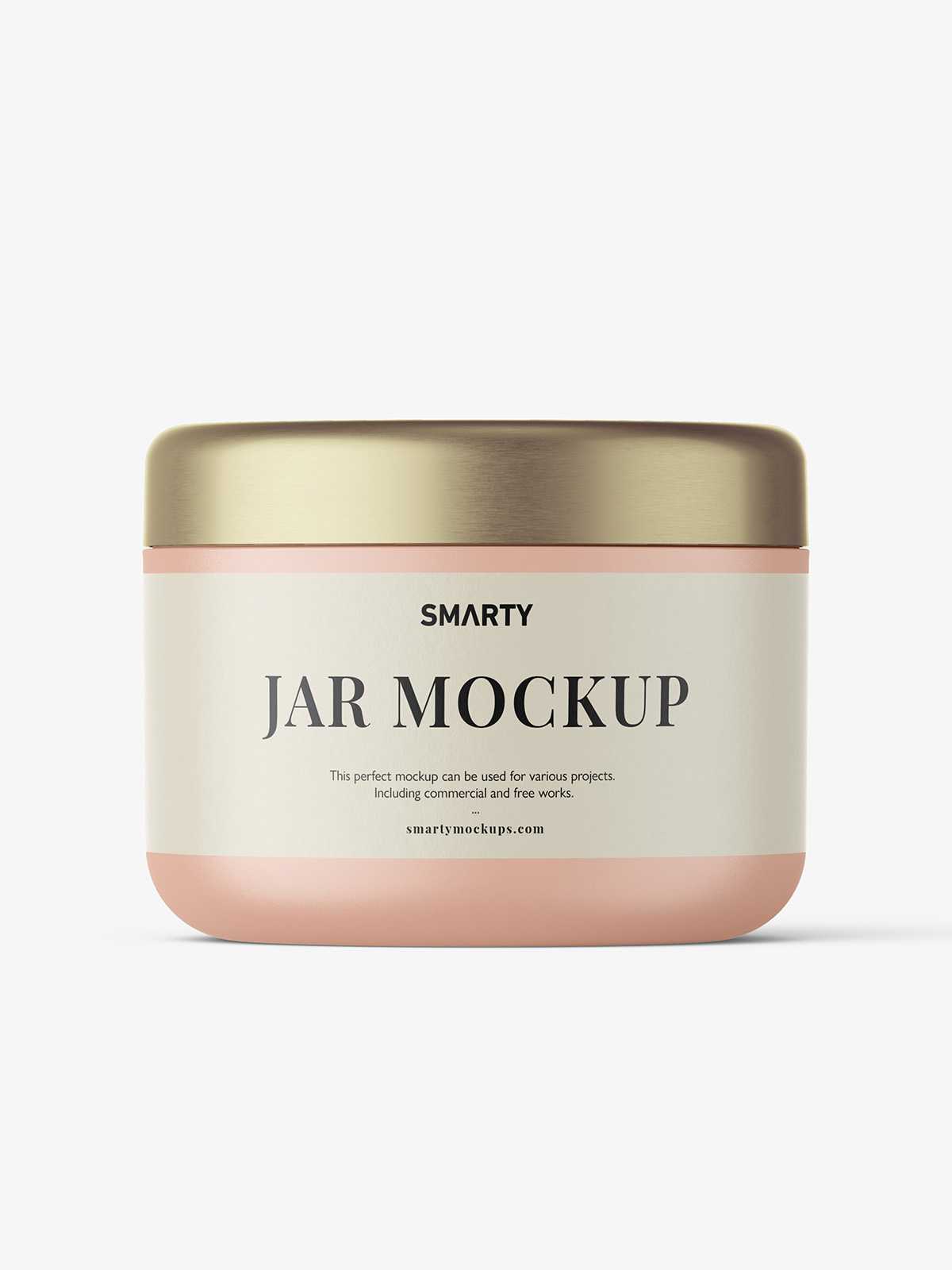 Matt cream jar mockup